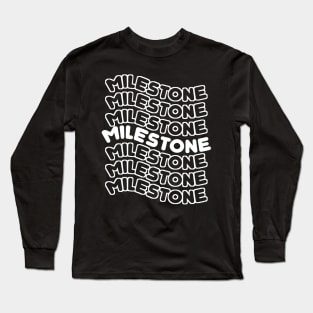 milestone white Long Sleeve T-Shirt